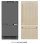 ZLINE Autograph Edition 36 in. 19.8 Cu. Ft. Panel Ready Built In Bottom Freezer Refrigerator with Graphite Gray Interior and Polished Gold Accents-2