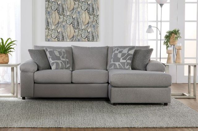 New Classic® Home Furnishings Remi 2-Piece Light Gray L-Shape Sectional and Chaise-3