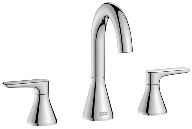 American Standard Aspirations Polished Chrome 8" Widespread 2-Handle Bathroom Faucet with Drain-1
