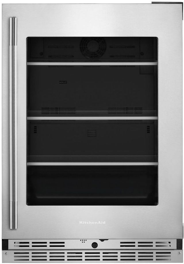 KitchenAid® 24" 5.2 Cu. Ft. PrintShield™ Stainless Finish Built-In Undercounter Beverage Center -0