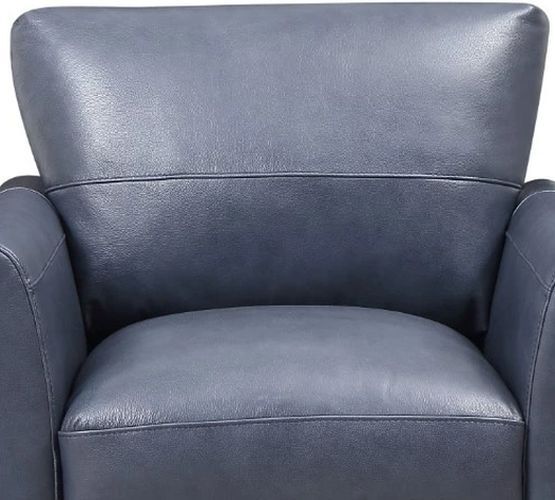 Leather Italia™ Georgetowne Traverse Ocean Blue Accent Chair-1