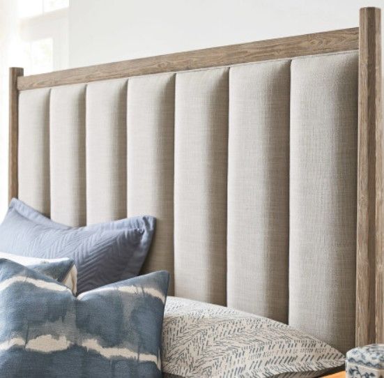 Kincaid® Urban Cottage Oakmont Gray/Harvest California King Upholstered Panel Bed-1