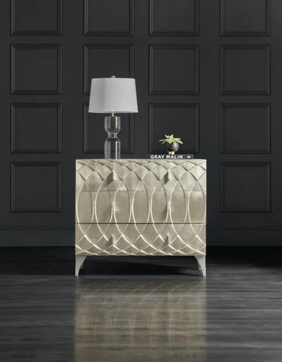Hooker® Furniture Melange Mathlida German Silver Foil Chest-1