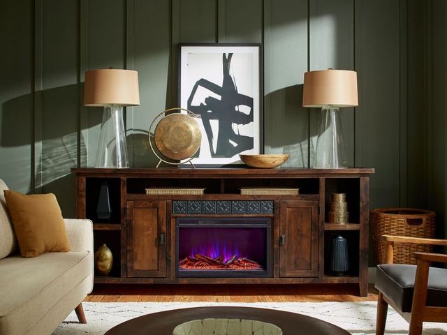 aspenhome® Alder Grove Tobacco 84" Fireplace Console-1