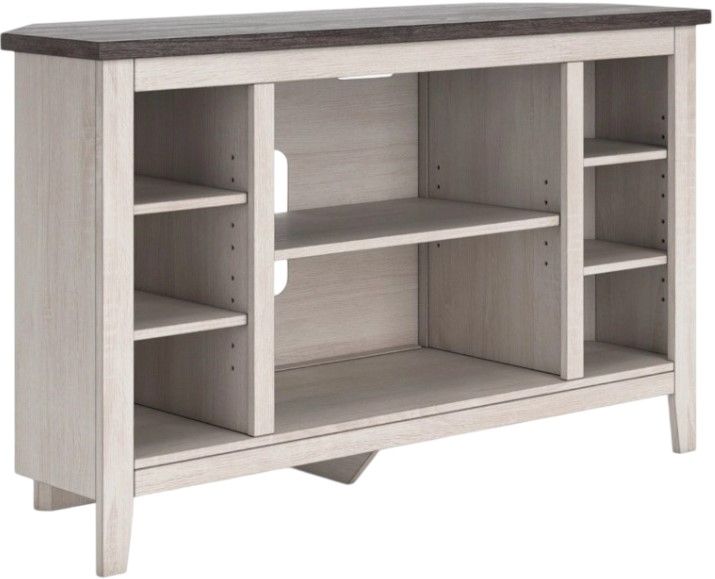 Signature Design by Ashley® Dorrinson Two-Tone Corner TV Stand