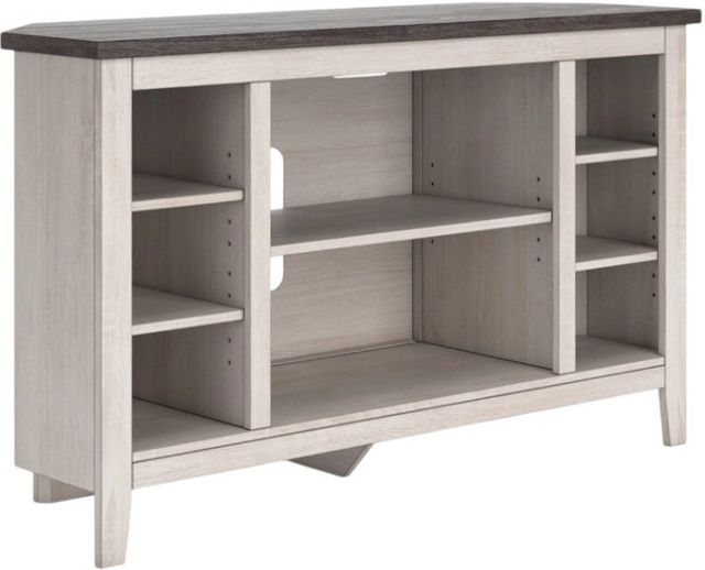 Signature Design by Ashley® Dorrinson Two-Tone Corner TV Stand-0