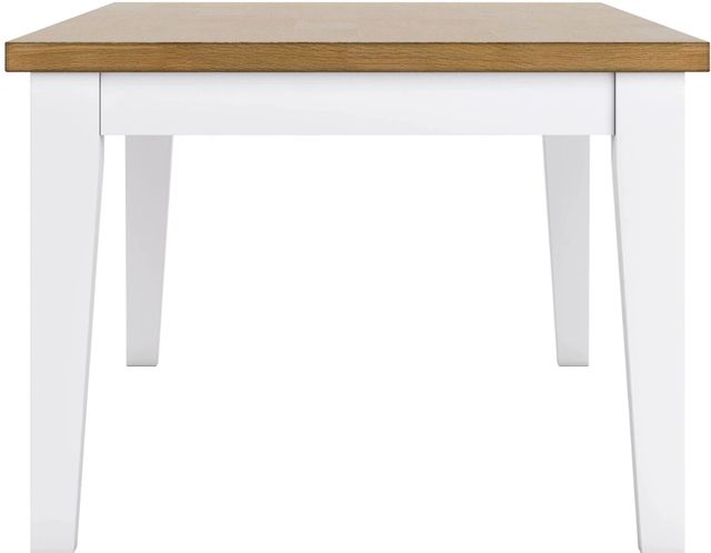 DAMAGED *** Signature Design by Ashley® Ashbryn White Dining Table with Natural Base-3