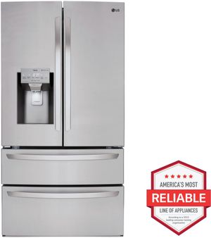 LG 36" 27.8 Cu. Ft. Printproof™ Stainless Steel French Door Refrigerator