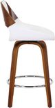 Inspire™ Hudson Swivel White/Walnut 26" Counter Stool -2