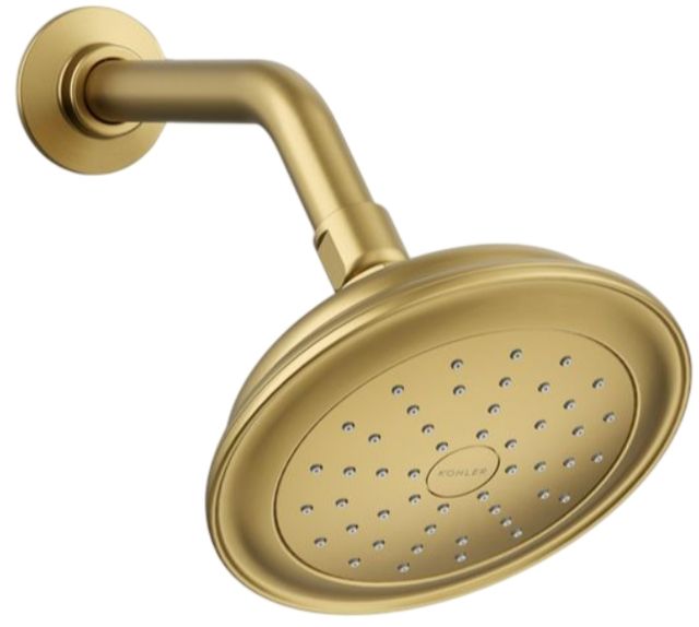 KOHLER® Artifacts® Vibrant Brushed Moderne Brass 2.5 GPM Single-Function Showerhead-0