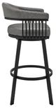 Armen Living Naomi and Chelsea 4-Piece Black/Grey Counter Height Dining Set-3