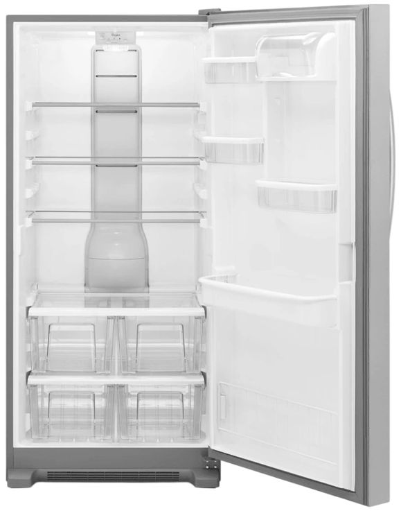Whirlpool® Sidekicks® 31" 17.7 Cu. Ft. Monochromatic Stainless Steel All Refrigerator with LED Lightning-1
