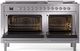Ilve® Nostalgie II Series 60" Stainless Steel Pro Style Dual Fuel Range-1