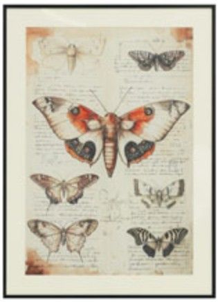Signature Design by Ashley® Jossletts 3-Piece Black/Ivory/Orange Wall Art Set-2