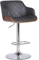 Armen Living Toby Chrome/Gray Adjustable Height Stool-0