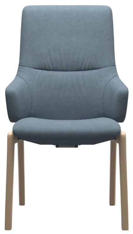 Stressless® by Ekornes® Customizable Mint Large High Back Dining Arm Chair with Rounded Legs-1