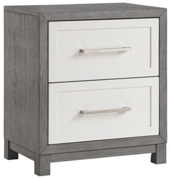 Homelegance® Rowan Gray/Ivory Nightstand-0