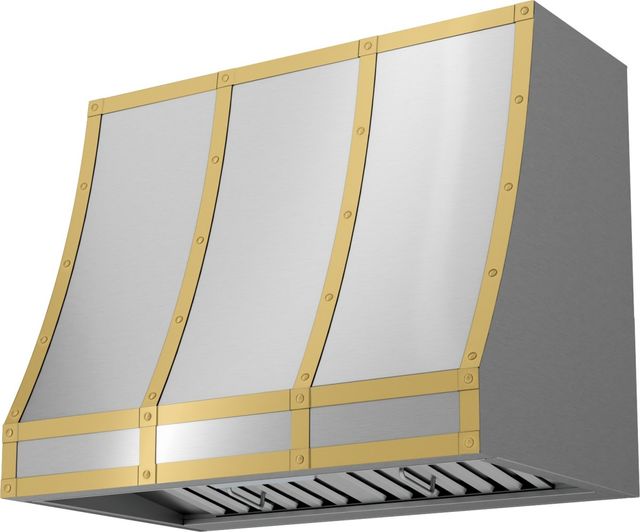 Zephyr Designer Collection 36'' Satin Gold Forte Hood Banding Kit-2
