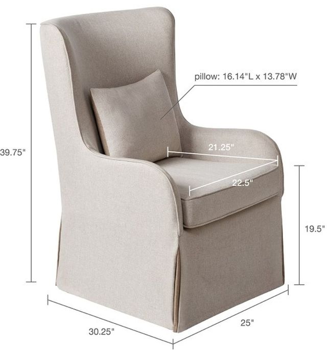 Olliix by Madison Park Signature Cream Regis Accent Chair-1