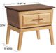 Whittier Wood® Furniture Addison Duet 1-Drawer Nightstand-2