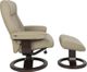 Fjords® Classic Comfort Manjana "C-base" Stone Small Recliner with Footstool-1