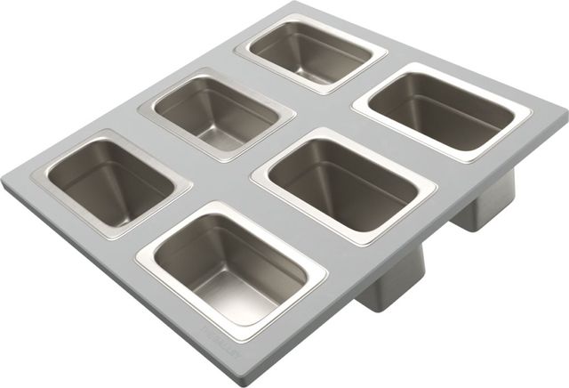 The Galley® Exclusive Gray Resin Dual Tier Condiment Serving Board-0