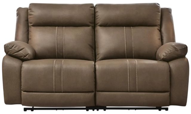Signature Design by Ashley® Max-Media 2-Piece Biscotti Power Reclining Sectional Loveseat-0