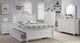 Elements International Alana 4-Piece White Youth Full Platform Bedroom Set with Storage Trundle-0