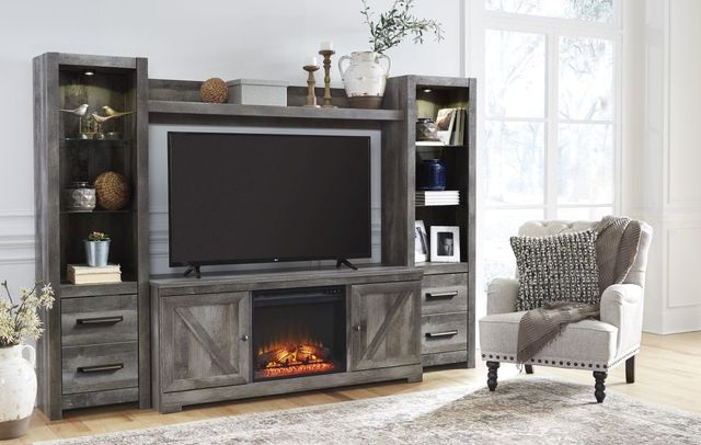 Signature Design by Ashley® Wynnlow 4-Piece Gray Entertainment Center with Electric Fireplace-7