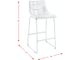Elements International Seth Linen White Bar Stool-2