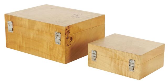 Deco Marche 2-Piece Brown Storage Box Set-1