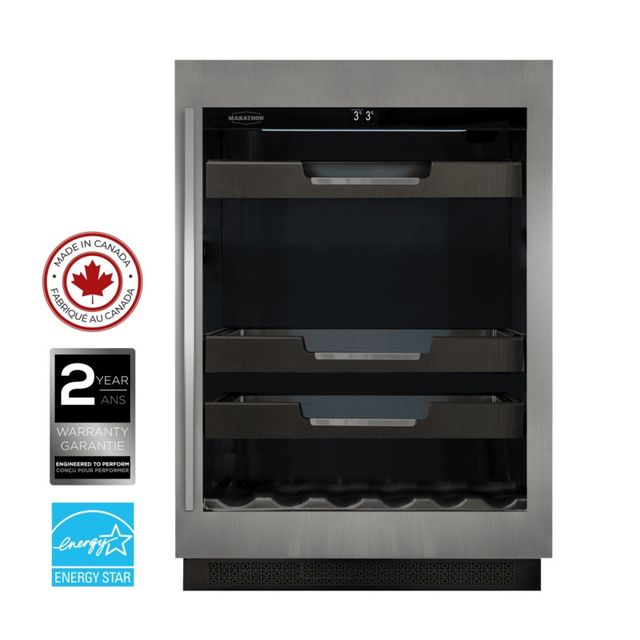 Marathon 24” 5.3 Cu. Ft. Stainless Steel Beverage Centre-2