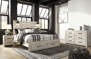 Signature Design by Ashley® Cambeck 3-Piece Whitewash Queen Bedroom Set