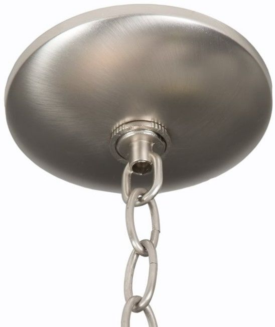 YHD Ribbon Falls Satin Nickel/White 13'' Pendant-4