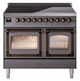 Ilve® Nostalgie II Noblesse 40'' Graphite Matte Pro Style Induction Range with Burnished Trim-0