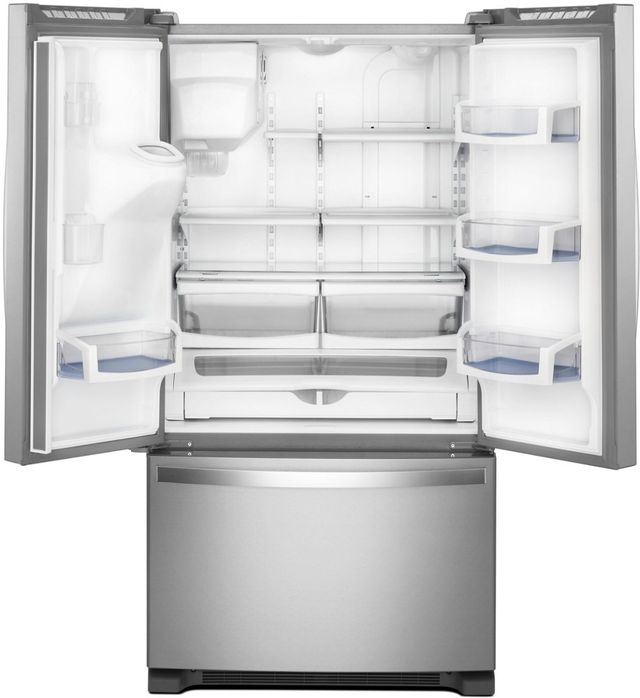 Whirlpool® 36 in. 19.7 Cu. Ft. Counter Depth French Door Refrigerator-Fingerprint Resistant Stainless Steel-1