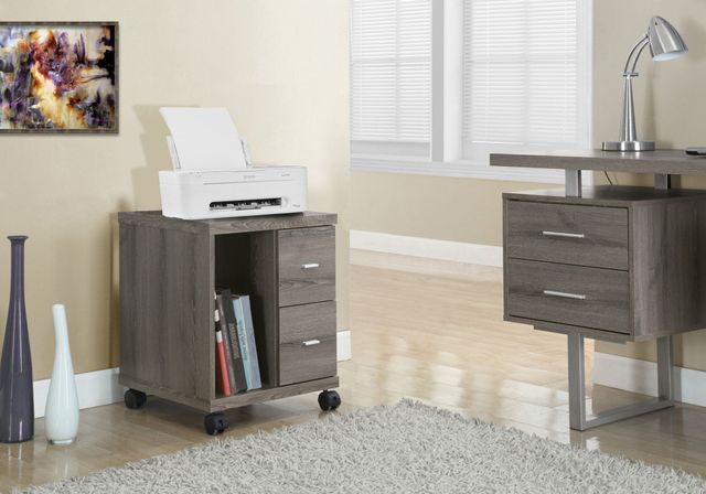 Monarch Specialties Inc. Dark Taupe Office Cabinet-2