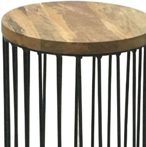 Jaipur Furniture Ravi Black/Brown Round Side Table-1