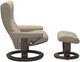 Stressless® by Ekornes® Customizable Wing Small Manual Recliner and Ottoman with Classic Base-2