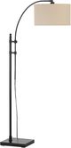 Renwil® Everren Crystal Matte Black/Oatmeal Floor Lamp-0