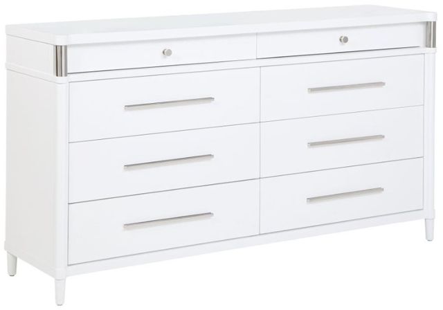 Coaster® Gracemont 5-Piece Light Gray/White California King Panel Bedroom Set-3