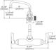 Elkay Chrome Foodservice 3-8" Adjustable Centers Wall Mount Faucet-1