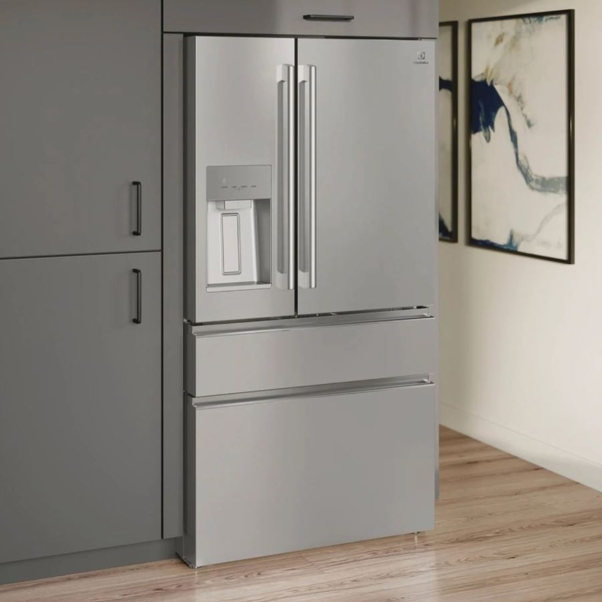 Inside view of an Electrolux luxury refrigerator