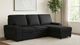 Coaster® Demko 2-Piece Black Right-Arm Facing Sleeper Sectional Sofa with Speaker and Storage Chaise-1