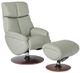 BarcaLounger© Alicia Capri Gray Pedestal Recliner and Ottoman-3