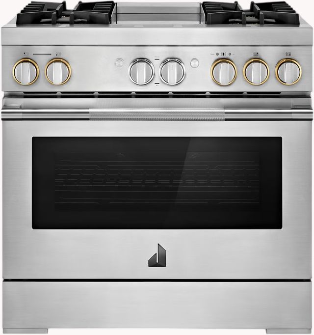 JennAir® RISE™ 36" Stainless Steel Pro Style Dual Fuel Range-0