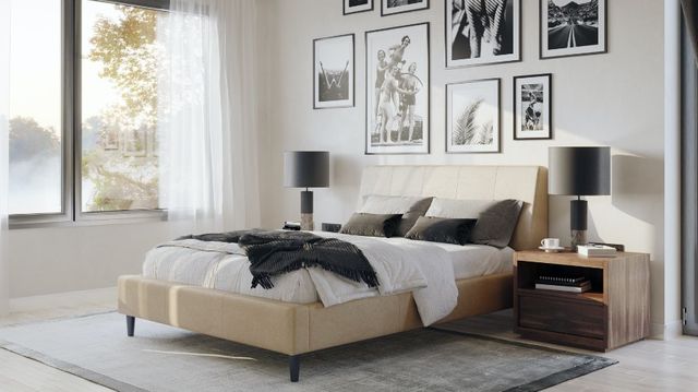 Palliser® Furniture Customizable Prairie Upholstered California King Panel Bed-3