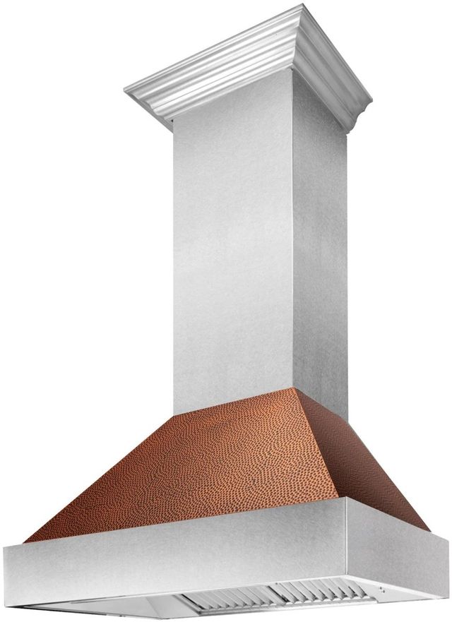 ZLINE 36" Hand Hammered Copper Outdoor Wall Mounted Range Hood -1