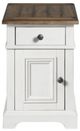Intercon Drake French Oak 22" Chairside Table with Rustic Gray Base-1