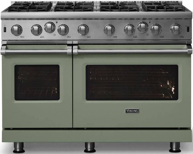 Viking® 5 Series 48” Eucalyptus Pro Style Natural Gas Range-3